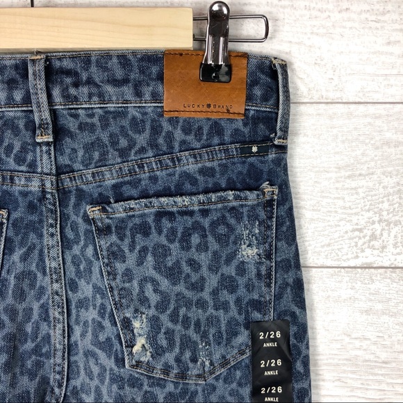 LUCKY BRAND Animal Print Petite Skinny Ankle Jeans - Picture 5 of 6